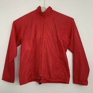 LL Bean Mens Large Red Packable Hood Windbreaker Jacket